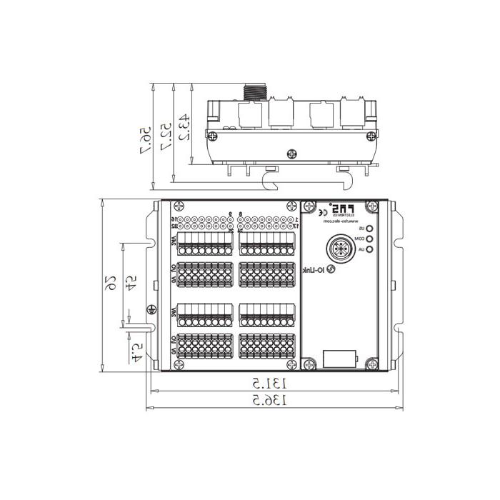 IP20、IO-Link Hub、NPN、32DI/DO adaptive、Class B、Terminal module、009C51